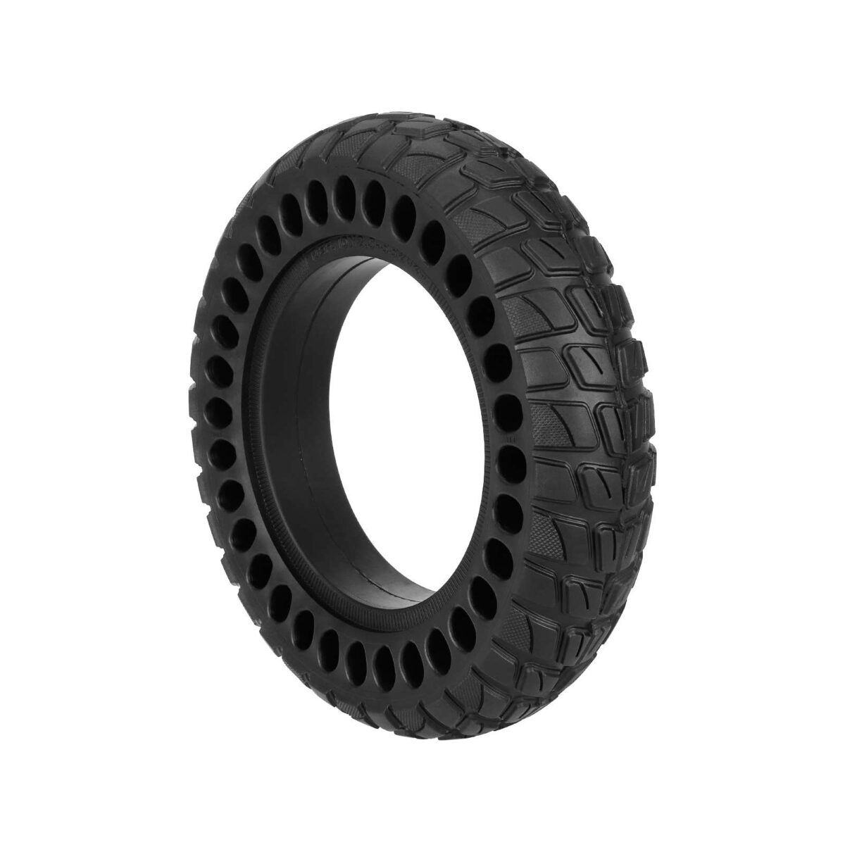 Neumático sólido de caucho negro REF 10*2.5 con ranura de 37 mm - Imagen 6