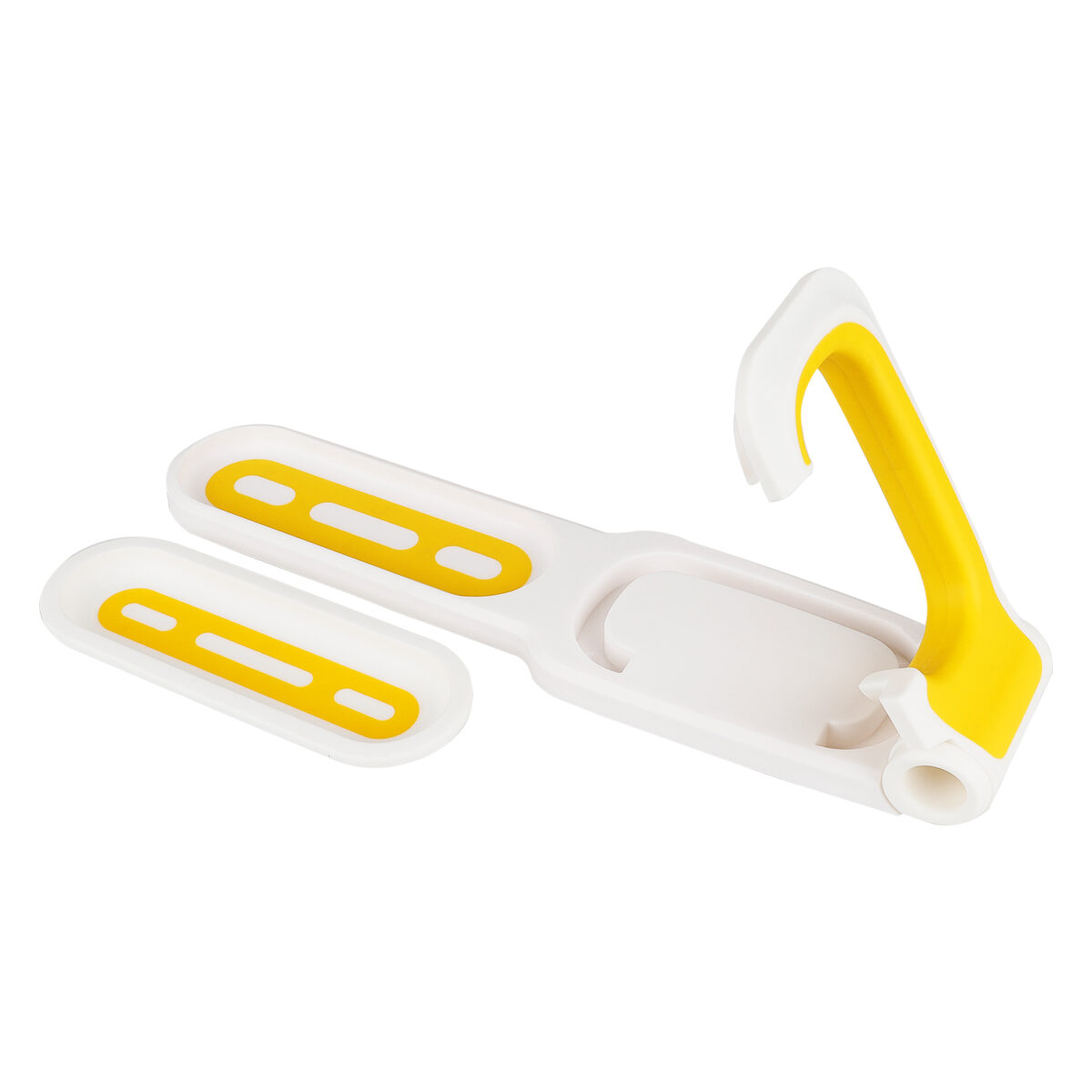 Soporte de pared de plástico blanco y amarillo de 2 piezas - Imagen 2