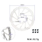 Disco de freno de 160 mm con orificios de instalación dobles y 6 tornillos - Imagen 2