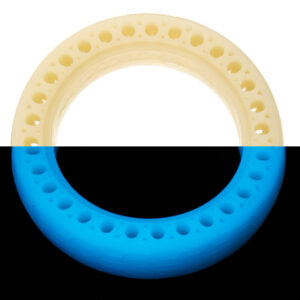 Neumático sólido de panal de abeja de 8 1/2 x 2 pulgadas (color azul fluorescente)