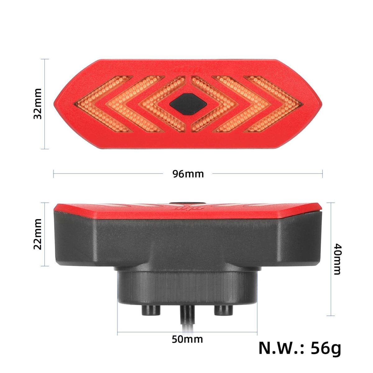 Luz trasera y guardabarros con intermitentes Ulip y control remoto recargable para scooter Xiaomi 4 Ultra - Imagen 2