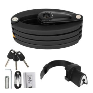 Candado de bicicleta plegable con luz trasera