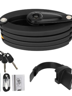 Candado de bicicleta plegable con luz trasera