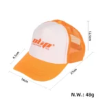 Gorra de pico de pato naranja y blanca ULIP - Imagen 3