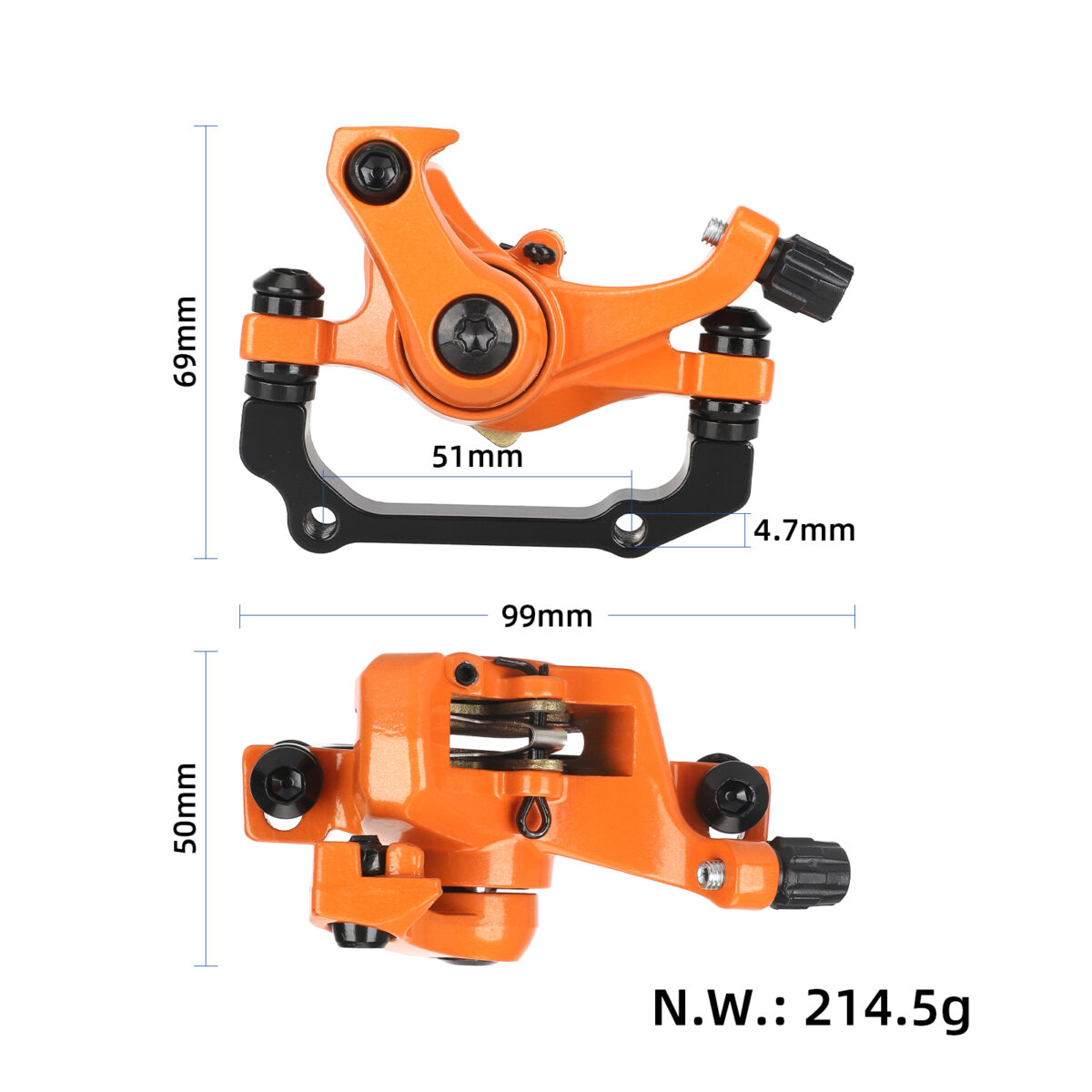 Freno de disco trasero naranja Kukirin G2/G4 - Imagen 2