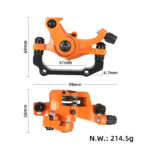 Freno de disco trasero naranja Kukirin G2/G4 - Imagen 2