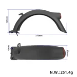 Guardabarros trasero con luz trasera de gancho para Xiaomi 5 Plus - Imagen 2