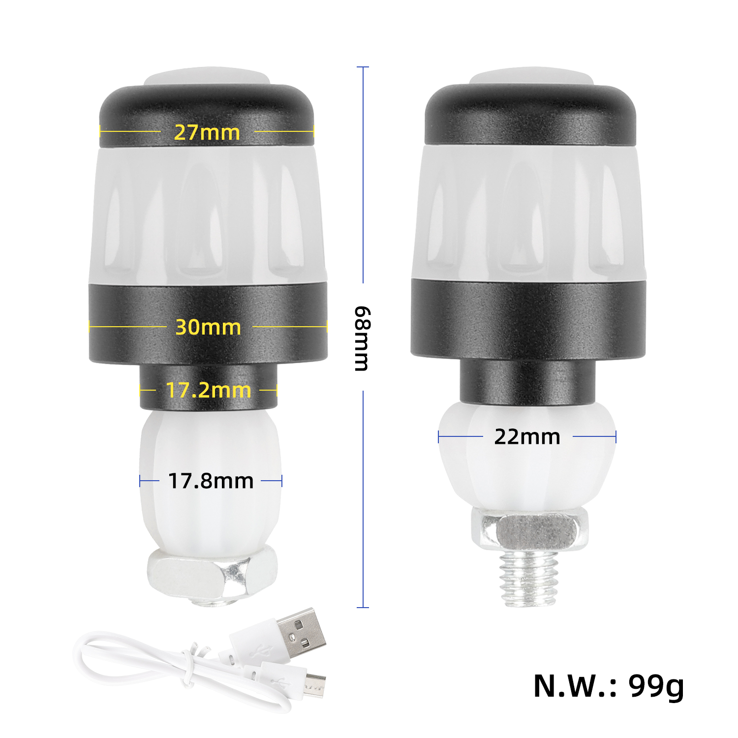 Luz de manillar recargable por USB Ulip - Imagen 2