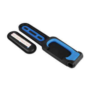 Soporte de pared de plástico azul y negro de 2 piezas