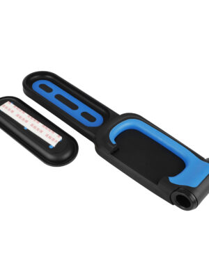 Soporte de pared de plástico azul y negro de 2 piezas