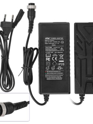 Cargador Ulip 18 V ~ 42 V 1,7 A con certificación CE y FCC con cabezal M16 de 3 orificios (enchufe UE)