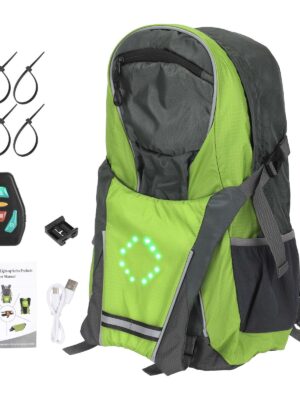 Mochila con intermitentes LED y control remoto