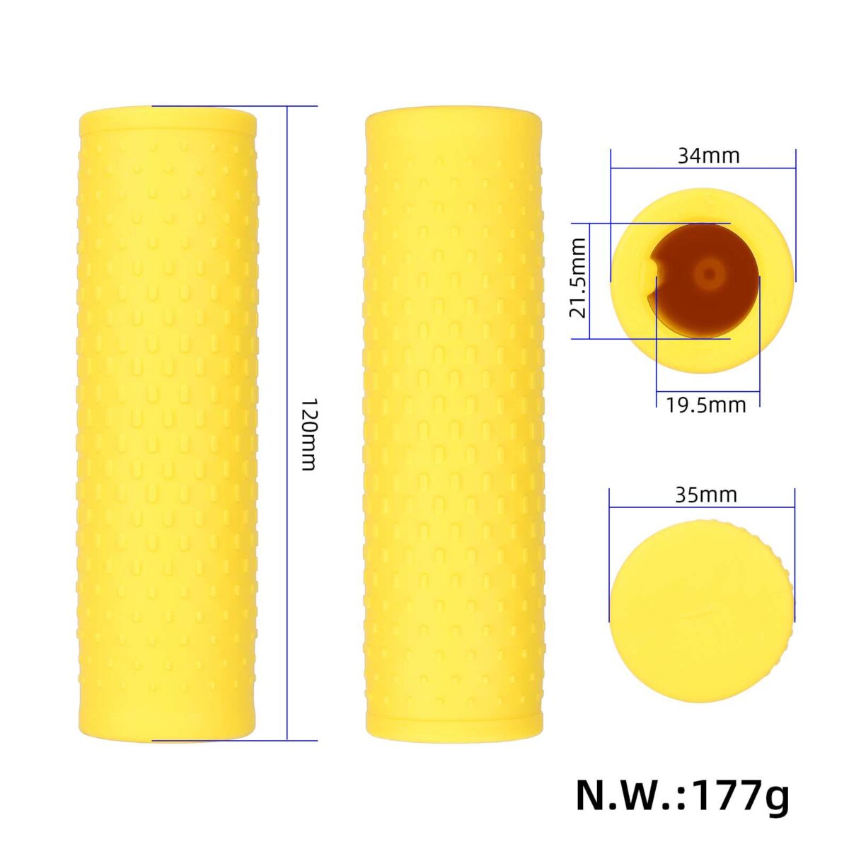 Puños amarillas para patinete Xiaomi M365 - Imagen 2