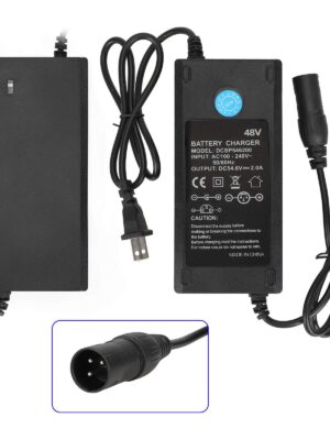 Cargador de 54,6 V 2 A con cabezal Kallon y enchufe estadounidense