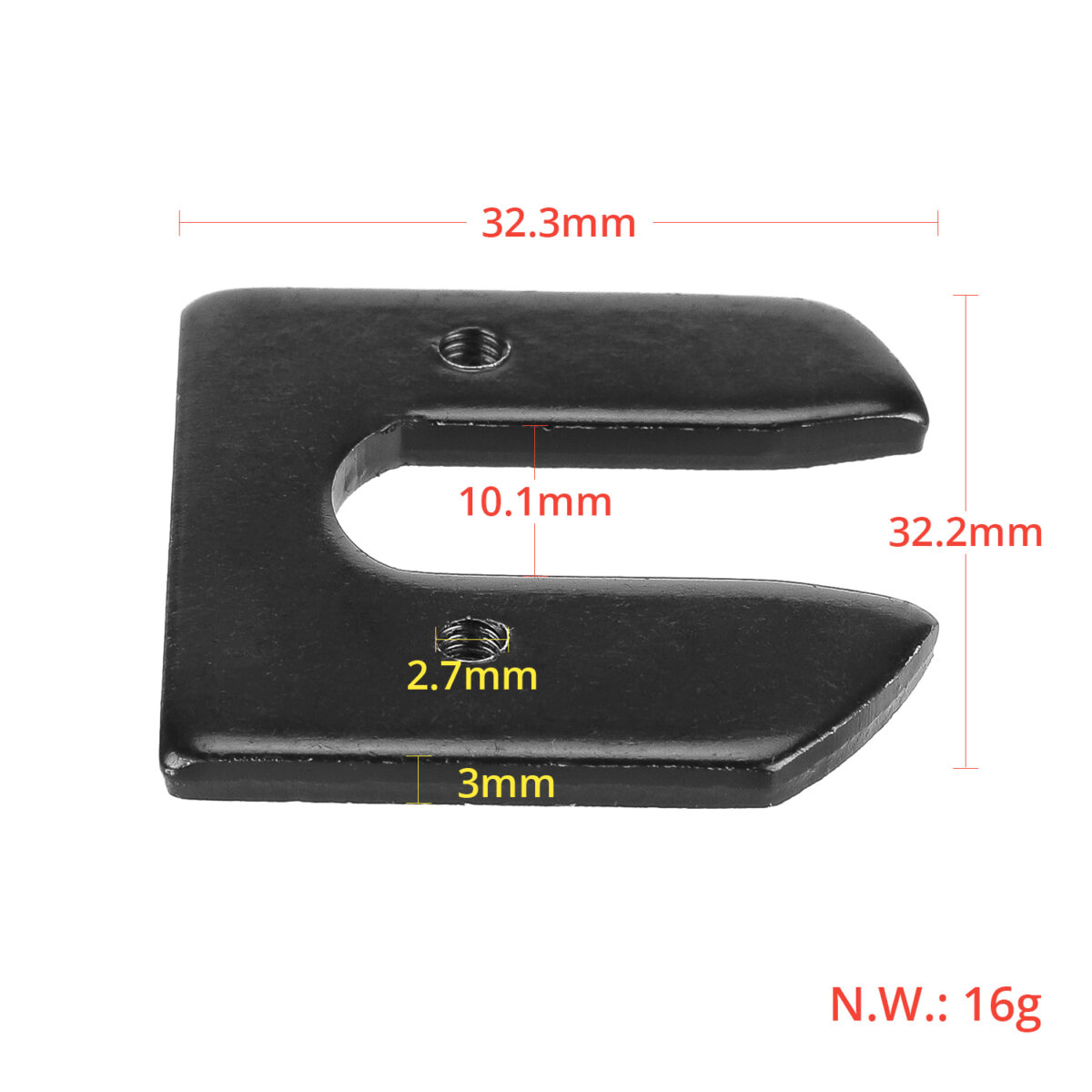 2 placas de fijación para rueda trasera de scooter Xiaomi - Imagen 2