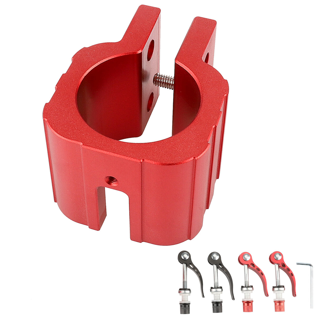 Abrazadera plegable roja para Zero 8X 10X 11X SPeedual Dualtron DT3 - Imagen 6