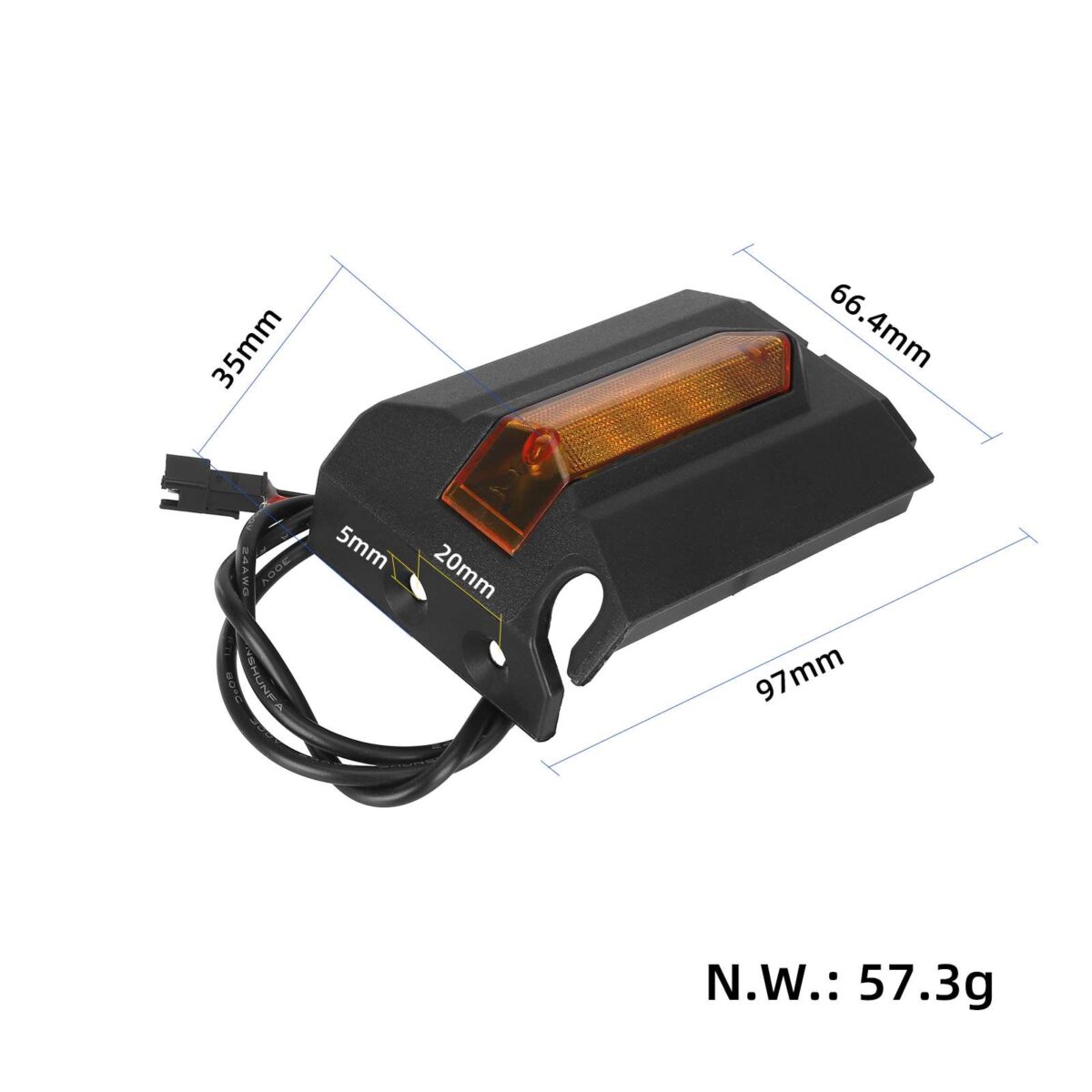 Luz lateral trasera izquierda KukirinG2ProDB (hebilla negra) - Imagen 2