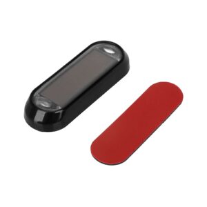 Luz trasera de advertencia solar para motocicleta con carcasa negra (luz roja y azul)