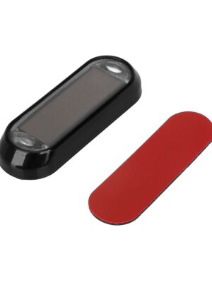 Luz trasera de advertencia solar para motocicleta con carcasa negra (luz roja y azul)