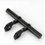 Tubo de extensión de doble varilla de aluminio negro (soporte doble)