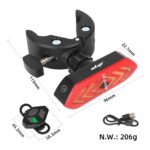 Luz trasera y guardabarros con intermitente recargable Ulip con control remoto recargable - Imagen 6