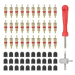 Juego de 62 insertos de válvula + herramienta de extracción + llave