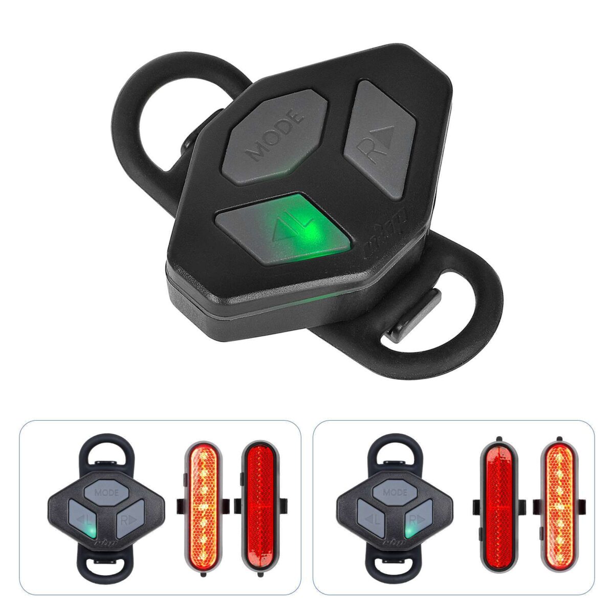 Juego de 2 luces intermitentes recargables rojas Ulip + 1 luz trasera intermitente con control remoto para scooters Xiaomi M365/1S - Imagen 5