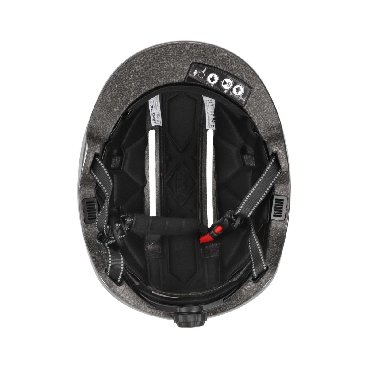 Casco con luz de voz Z005 gris brillante - Imagen 6