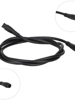 Cable conector impermeable M8, cable negro de 6 pines, conector macho/hembra de 100cm.