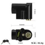 Cerradura de batería negra para vehículo eléctrico (perno de 3 a 11 mm) - Imagen 2