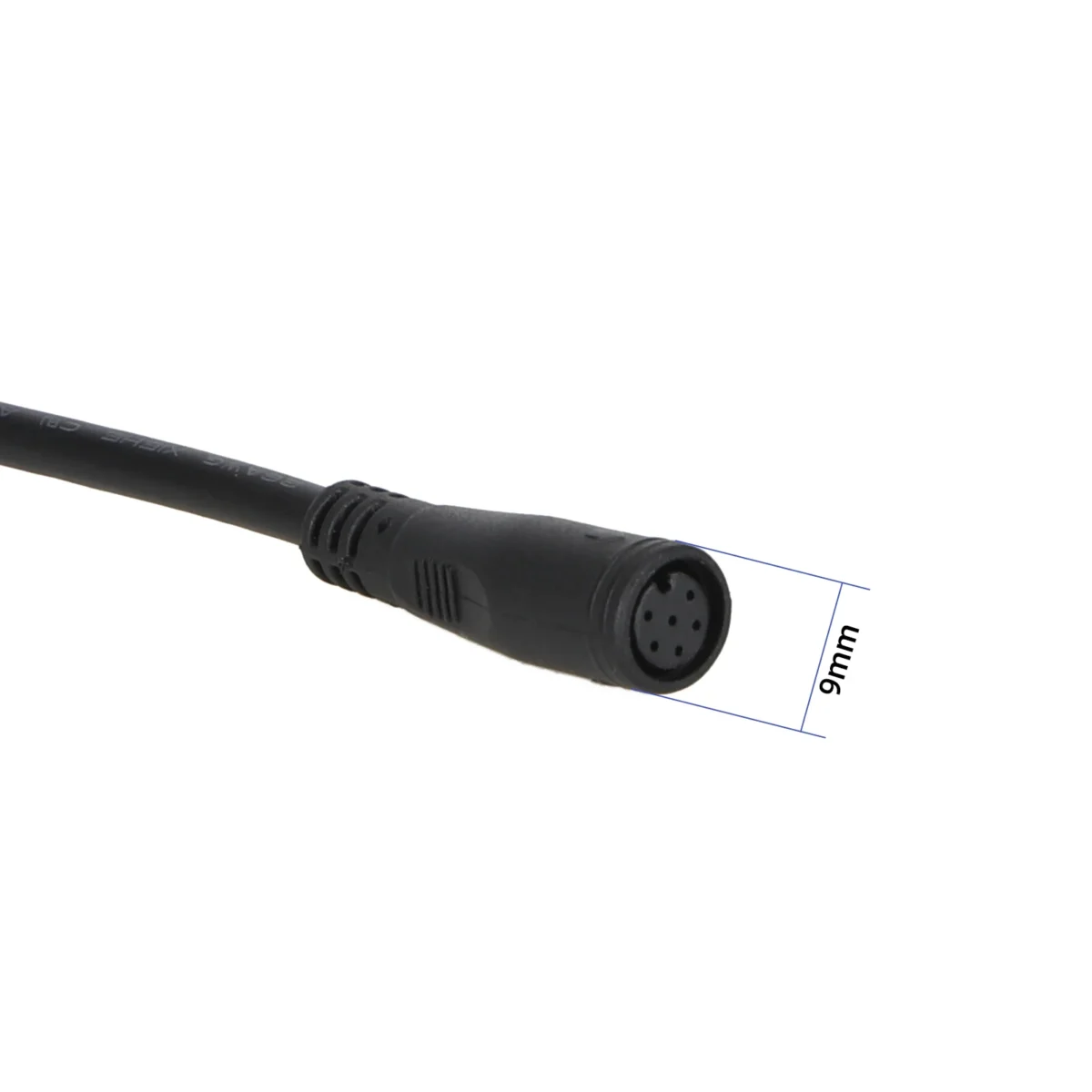 Cable conector impermeable M8 con cabezal negro de 6 pines, conector macho/hembra de 60 cm - Imagen 4