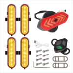 Juego de 4 luces intermitentes recargables amarillas Ulip + 1 juego de luces traseras con control remoto para scooters Xiaomi 4Pro