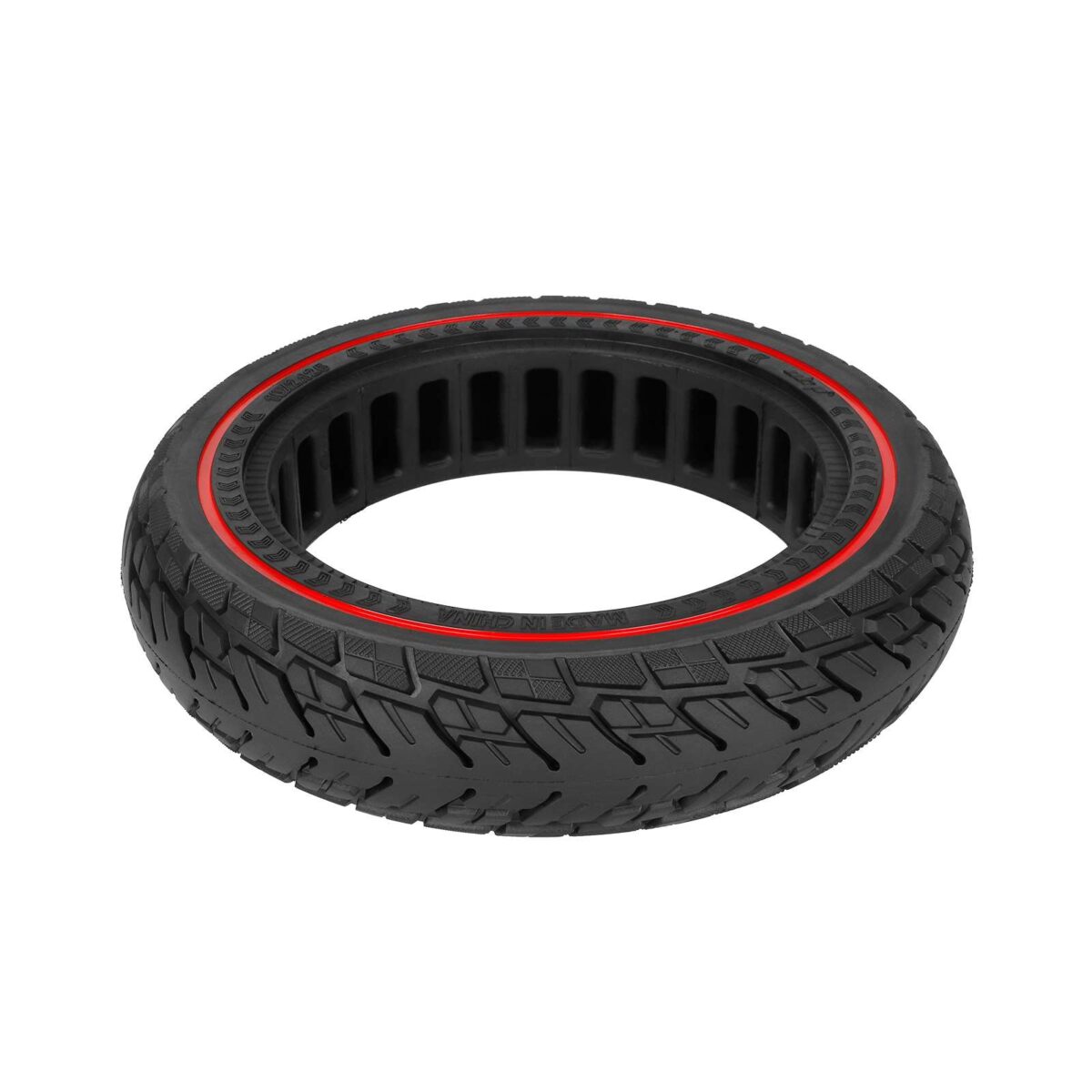 Neumático sólido ULIP 10*2.125/250*54 con círculo rojo para scooters Ninebot F20F25F30F40/Mi4/Mi4 Lite 2.o - Imagen 3