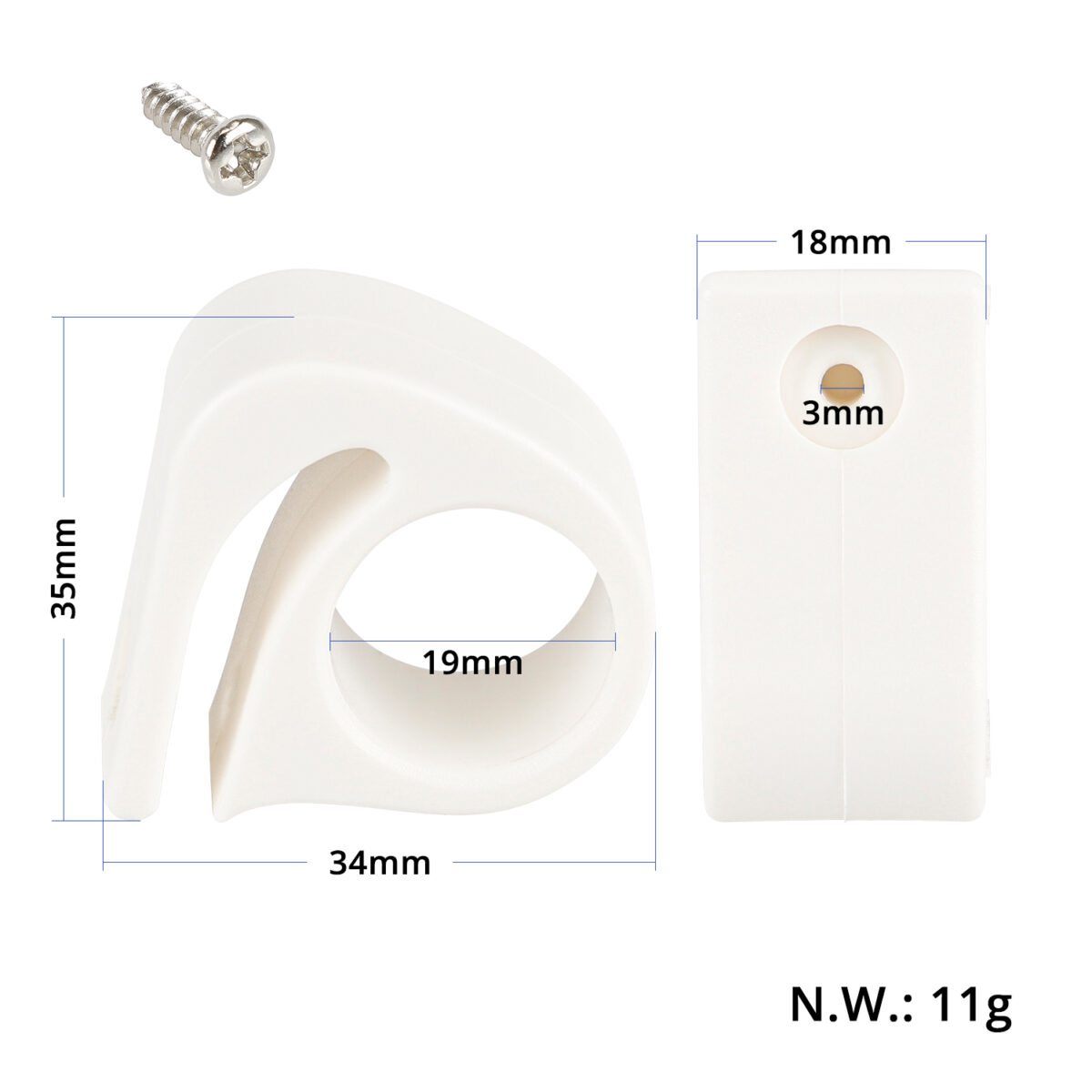Hebilla de gatillo plegable Xiaomi blanca - Imagen 2