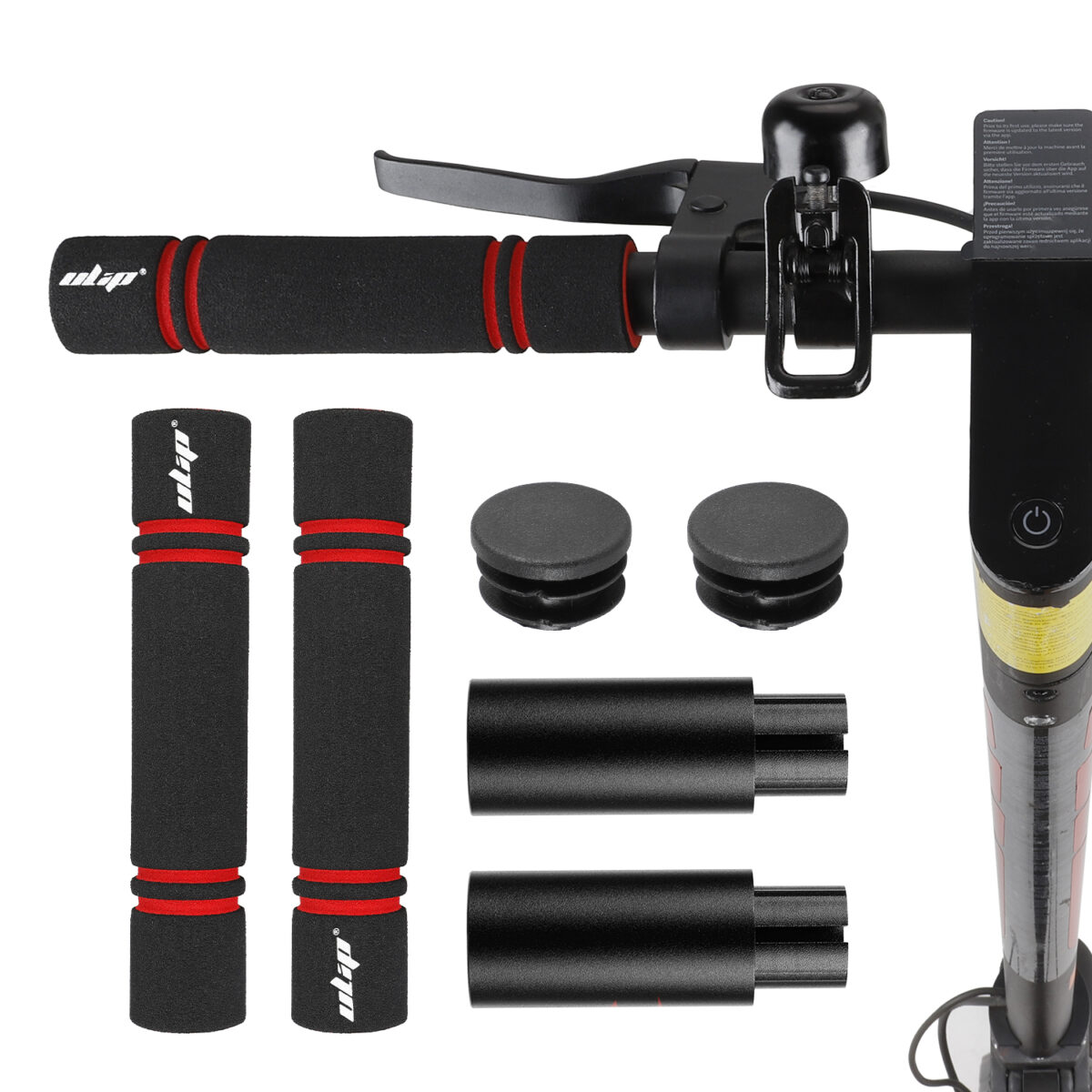 Kit extensor de manillar Ulip negro sin luz para scooters de las series Xiaomi y Ninebot ES - Imagen 6
