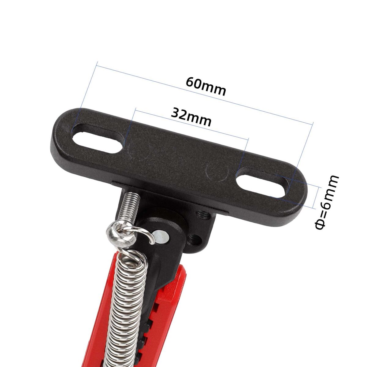 Pata de cabra ajustable V2 Negro-Rojo para patinetes Xiaomi - Imagen 4
