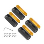 4 piezas de carcasas decorativas grises reforzadas + barras reflectoras amarillas para MI3 M365 1S Pro Pro2 Lite