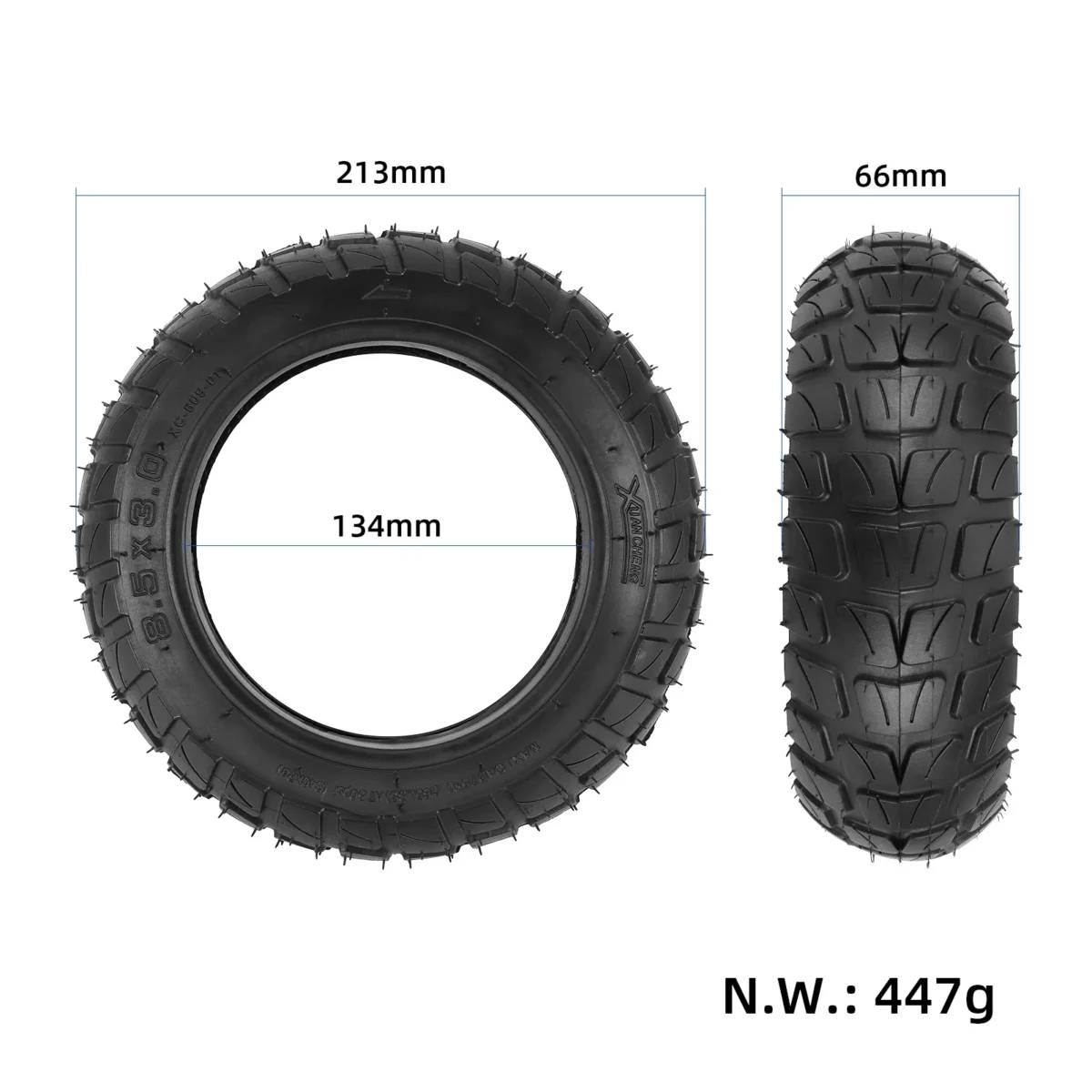 Neumático todoterreno Xuancheng 8.5*3 (diámetro interior 134 mm) - Imagen 2