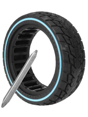 Neumático sólido todoterreno Ulip8.5 * 2.5 línea azul + palanca de 25 cm