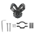 Kit de gancho doble negro + anillo de fijación negro