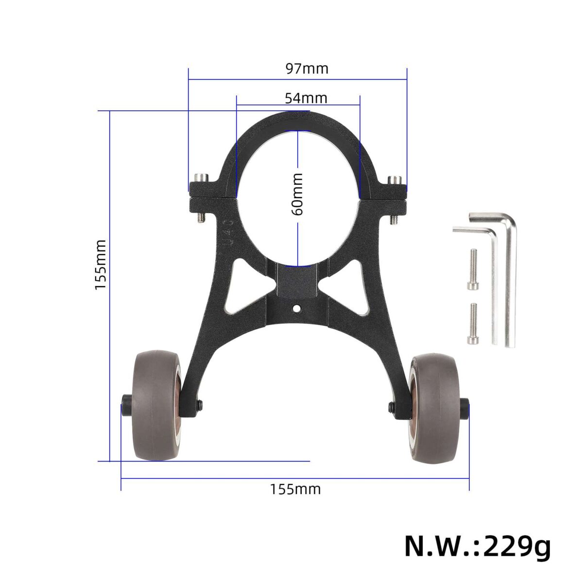Rueda auxiliar para patinetes Segway serie F y Xiaomi 4pro - Imagen 2
