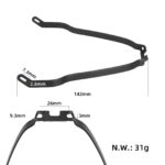 Soporte metálico universal negro para suspensión trasera Ulip - Imagen 2