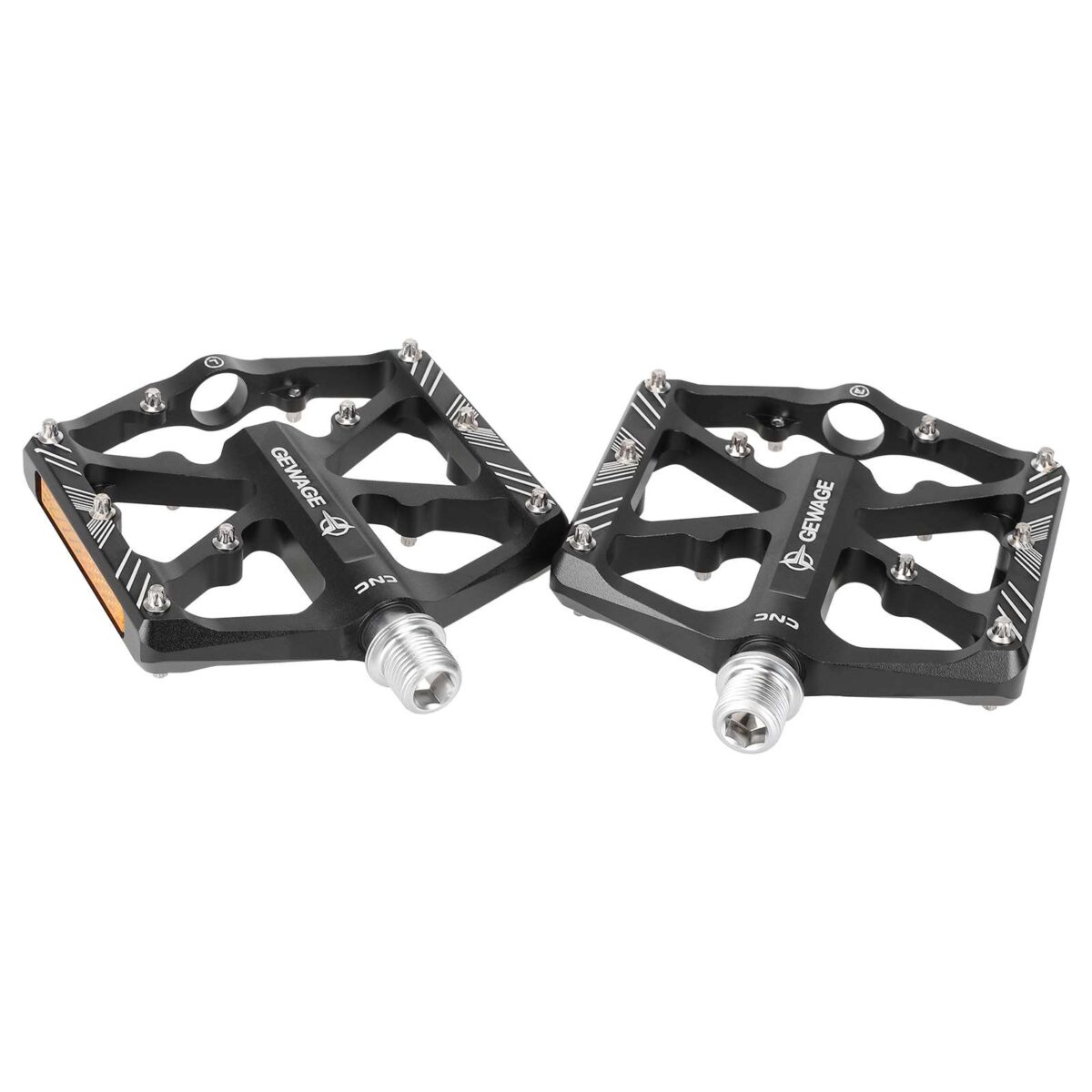 Pedal antideslizante hueco de aleación de aluminio negro - Imagen 5
