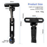 Pata de cabra ajustable negra V2 para scooters de serie Max G30 - Imagen 2
