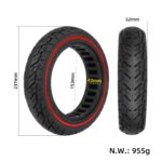 Neumático sólido ULIP 10*2.125/250*54 con círculo rojo para scooters Ninebot F20F25F30F40/Mi4/Mi4 Lite 2.o - Imagen 2