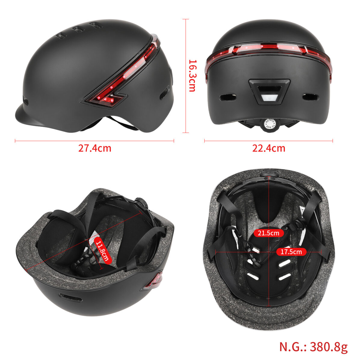 Indicador de dirección remoto para casco FS1 (negro) - Imagen 2