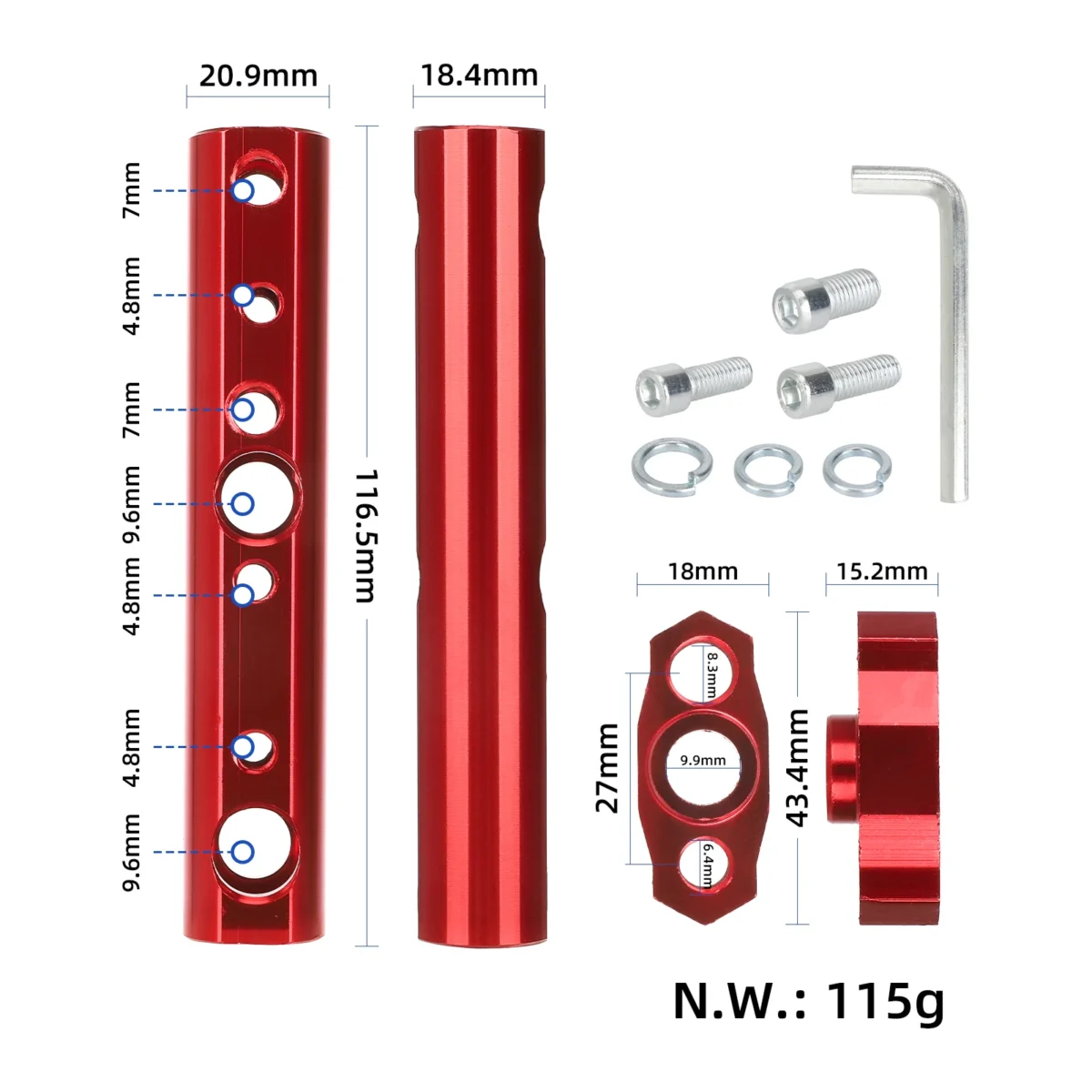 Varilla de extensión multifuncional roja - Imagen 2
