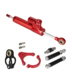 Kit de amortiguador estabilizador de dirección rojo para scooter Kukirin G3 pro 2024/Ausom Gallop con abrazadera roja de 58 mm