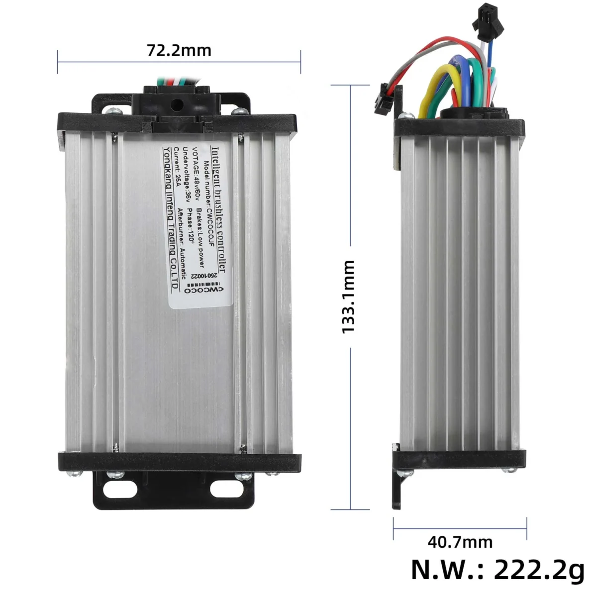 Kit de control 36-60V25A con pantalla para scooter DAMAO - Imagen 5
