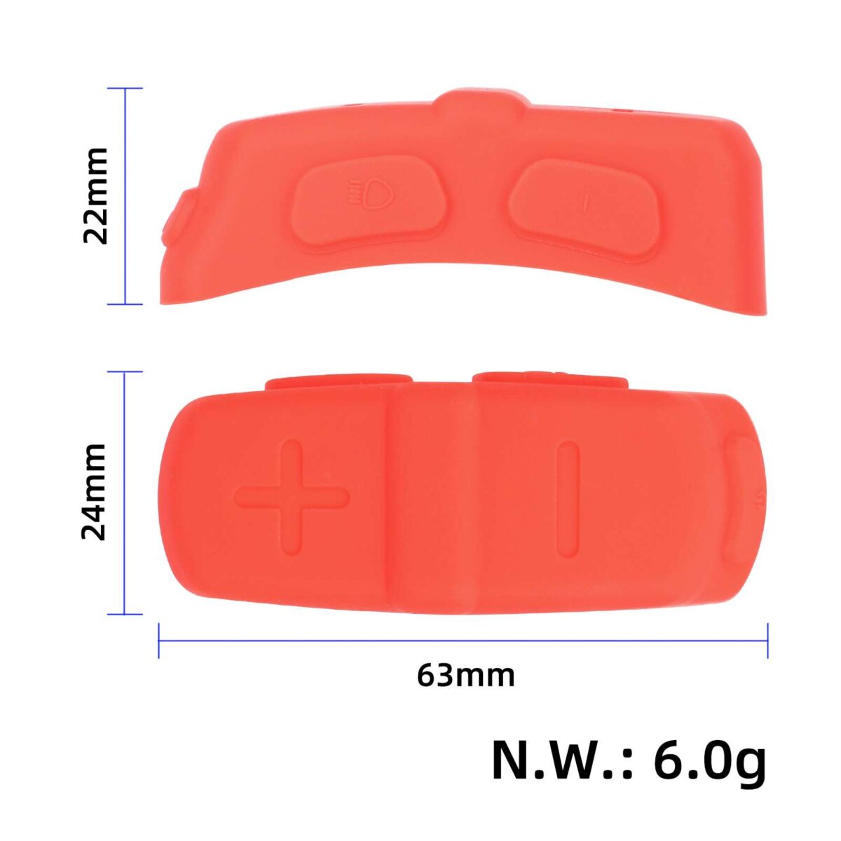 Cubierta de acelerador de silicona roja impermeable para bicicleta eléctrica Engwe - Imagen 2